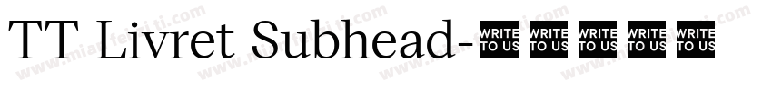 TT Livret Subhead字体转换